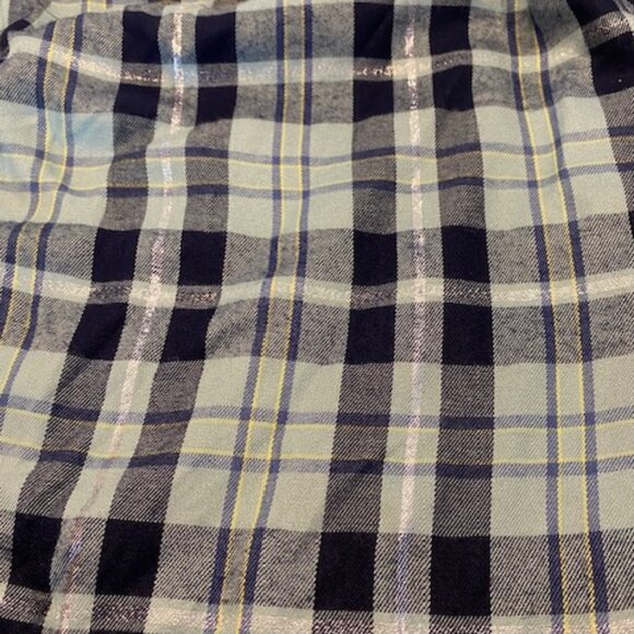 Lane Bryant Women's NWT Long Sleeve Plaid Metallic Peasant Boho Top Blouse Sz 16 - Picture 6 of 8